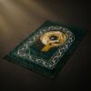 Beautiful green jumbo size carpet material salah prayer mat