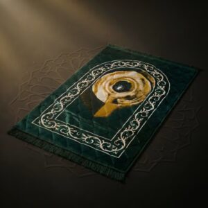 Beautiful green jumbo size carpet material salah prayer mat