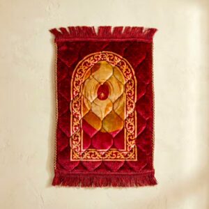 elegant and premium quality red prayer mat for children