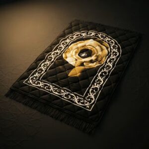 Black prayer mat premium quality from Sirat.PK online store