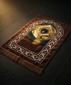 Premium jump size brown beautiful salah prayer mat for everyday namaz