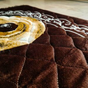 Muslim prayer mat in brown color carpet style and full jumbo size