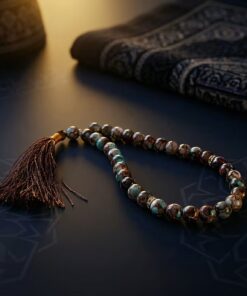 Brown marble finish tasbeeh 33 beads premium misbaha