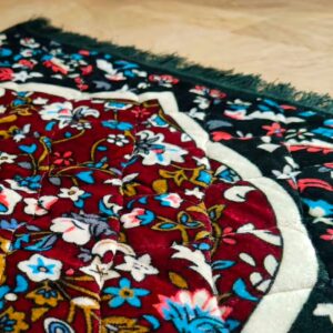 close up of a luxury jumbo size prayer mat for adults