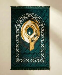 Premium quality luxury green praying mat for Muslims