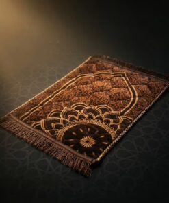 Kid's beautiful brown color prayer mat in soft carpet quality