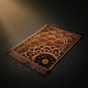 Kid's beautiful brown color prayer mat in soft carpet quality
