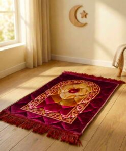 Kids red color premium quality prayer mat (janamaz)