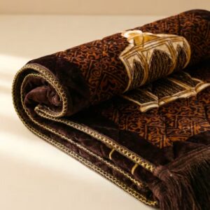 Elegant and beautiful brown color janamaz made for kids