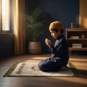 Cream Kids Prayer Mat – Soft Padded Small Janamaz (60×42cm) - Image 2