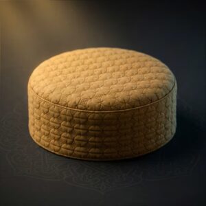 Mustard color premium quality Islamic kufi topi