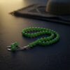 Parrot green tasbeeh 33 beads marble finish premium misbaha