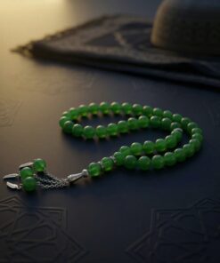 Parrot green tasbeeh 33 beads marble finish premium misbaha