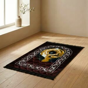 Premium quality brown color adult prayer mat janamaz in full jumbo size