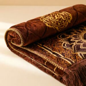 Brown Kids Prayer Mat – Soft Padded Janamaz (60×42cm) - Image 4