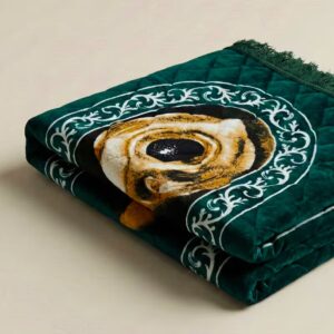 Emerald Green Islamic Prayer Mat – Large Soft Comfort Janamaz - Image 5