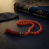 Red Aqeeq stone tasbeeh 33 beads 10mm premium misbaha