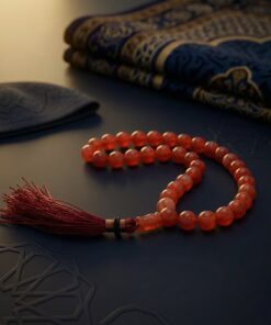 Red Aqeeq stone tasbeeh 33 beads 10mm premium misbaha
