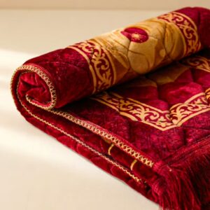 Red Kids Prayer Mat – Soft Padded Janamaz (60×42cm) - Image 4