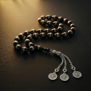 Yemini Koka Tasbeeh with original chandi work imported premium zikr tasbih