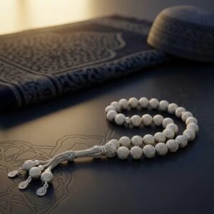 Silver coated tasbeeh 33 beads Saudi imported premium misbaha