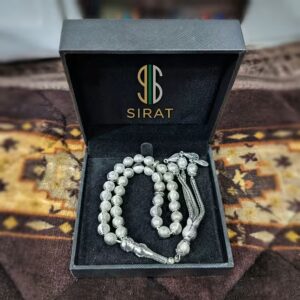 33 bead silver chandi tasbih in Sirat gift box