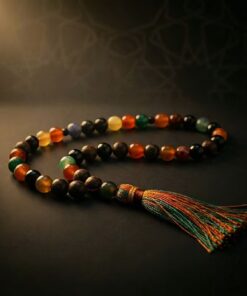 Premium quality colorful Sulemani Aqeeq 33 beads Tasbih