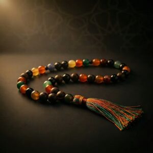 Premium quality colorful Sulemani Aqeeq 33 beads Tasbih