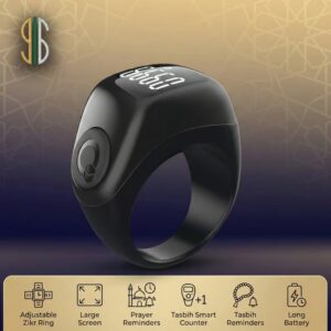 black iqibla flex advance smart zikr ring counter features