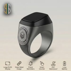 iQibla smart zikr ring M01 metal digital tasbih features