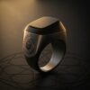 iQibla metal Zikr Ring in space gray color and waterproof