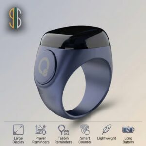 iQibla Zikr Ring Noor blue digital tasbih counter ring