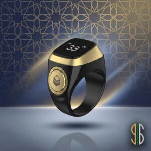 black iqibla lite s smart zikr ring OLED display