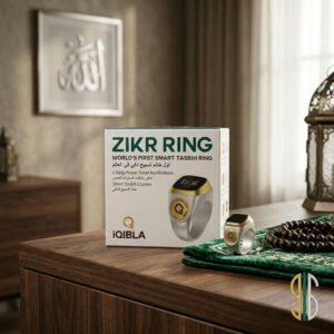 iqibla smart zikr ring white gold dhikr counter