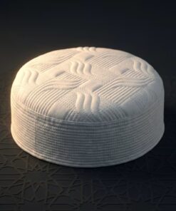 Classic white Islamic prayer cap premium hard safed namaz wali topi