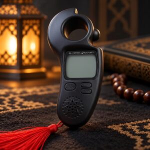 Al-Fatiha 9335 Azan and Digital Tasbeeh Counter in Black with LCD Display