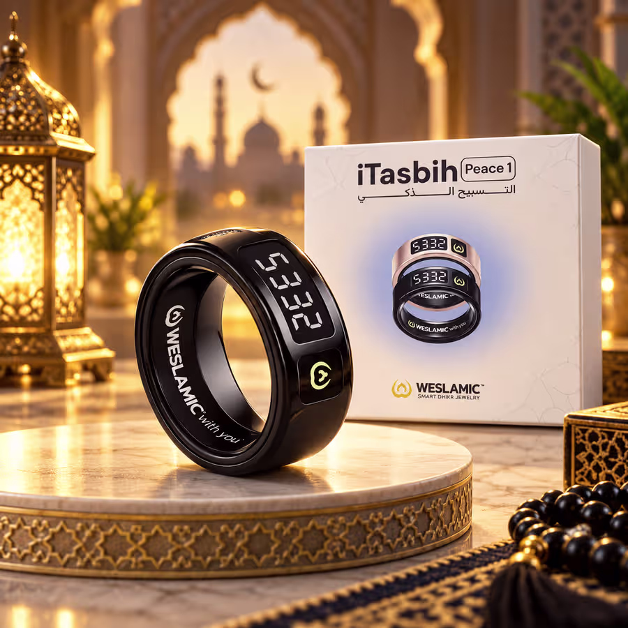 New ring shape black digital ring for daily zikr and tasbeeh